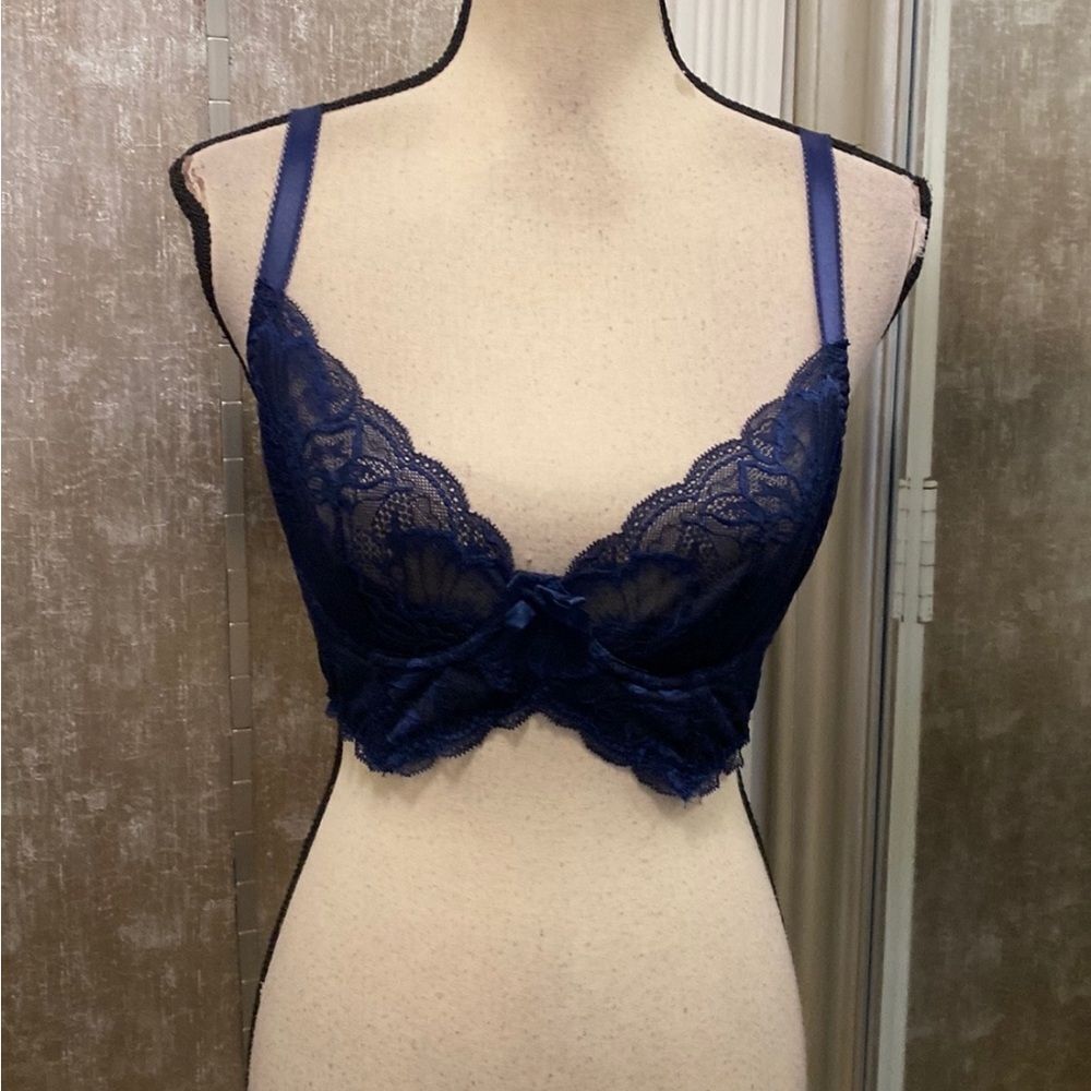 Agent Provocateur royal blue Lace Bralette, 34D